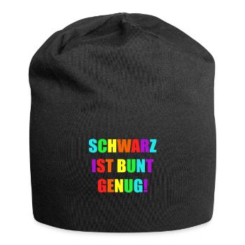 Noir Est coloré assez couleurs couleurs préférées - Bonnet en jersey - noir - Devant