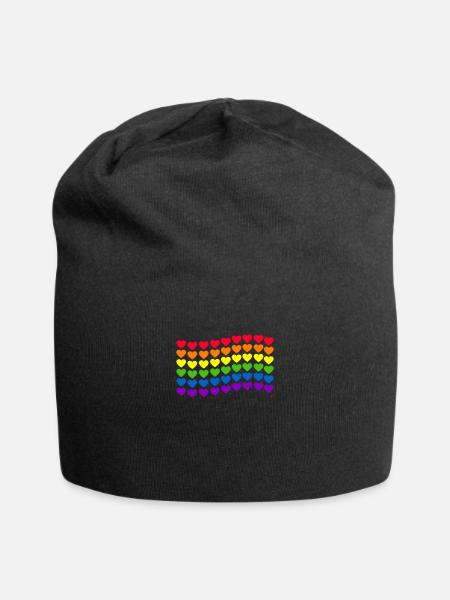 Rainbow flag LGBT - Jersey Beanie - black