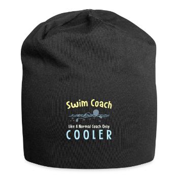 Entraîneur de natation comme un entraîneur normal seulement - Bonnet en jersey - noir - Devant