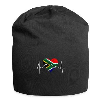 Cape Town Skyline Heart Afrique du Sud Drapeau Table Mountain - Bonnet en jersey - noir - Devant