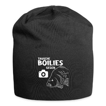 Karpfenangler Boilies Karpfen - Jersey-Beanie - Schwarz - Vorne