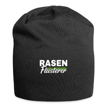 Rasenflüsterer Platzwart Greenkeeper Hobbygärtner - Jersey-Beanie - Schwarz - Vorne