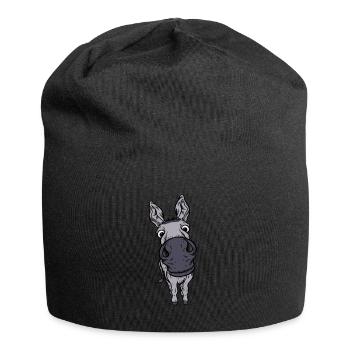 Hausesel Bauernhof Pferd Maulesel Maultier Esel - Jersey-Beanie - Schwarz - Vorne