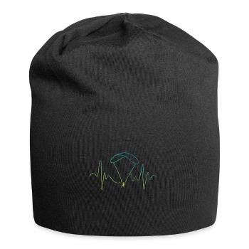 Paragliding heartbeat paragliding gift - Jersey Beanie - black - Front