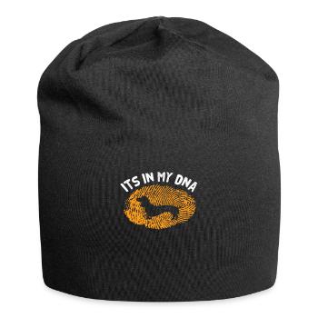 Dackel Dachshund - Jersey-Beanie - Schwarz - Vorne