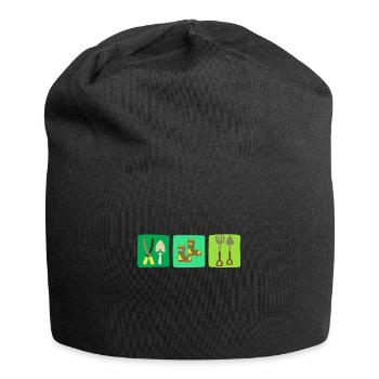 Garden tools gardener gardener flowers gift - Jersey Beanie - black - Front