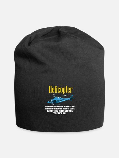 HELICOPTER: Helicopter Definition Gift - Jersey-Beanie - Schwarz