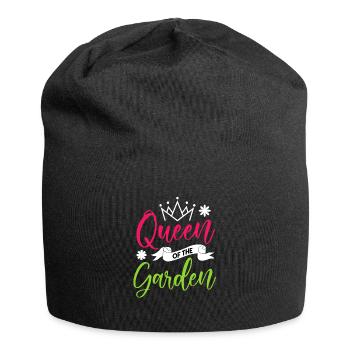 Queen of the garden gardener garden gift - Jersey Beanie - black - Front