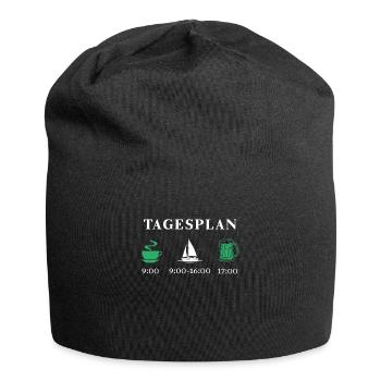 Tagesplan Segeln & Boot Fahren Geschenk - Jersey-Beanie - Schwarz - Vorne