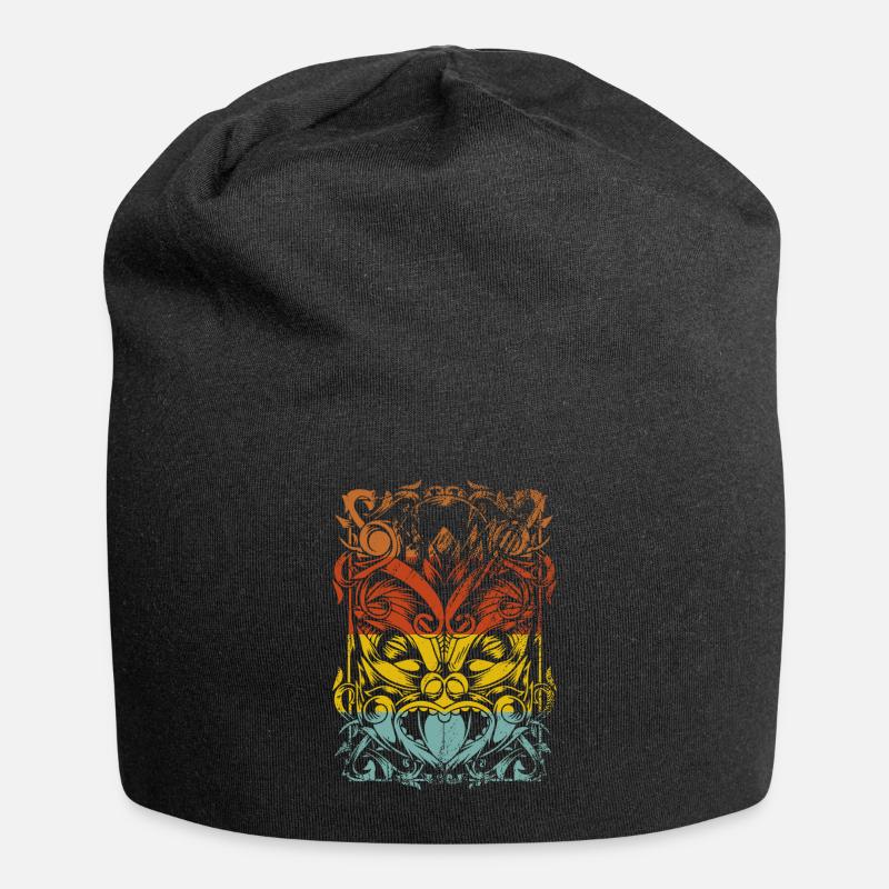 Aztèques maoris - Bonnet en jersey - noir