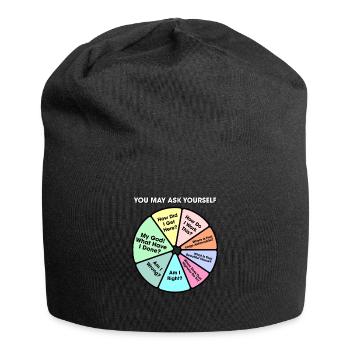 Une fois dans une vie, vous pouvez vous demander - Bonnet en jersey - noir - Devant
