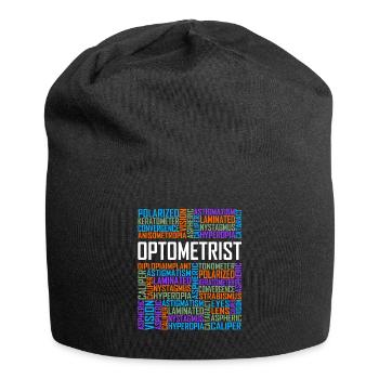 Optiker Worte - Jersey-Beanie - Schwarz - Vorne