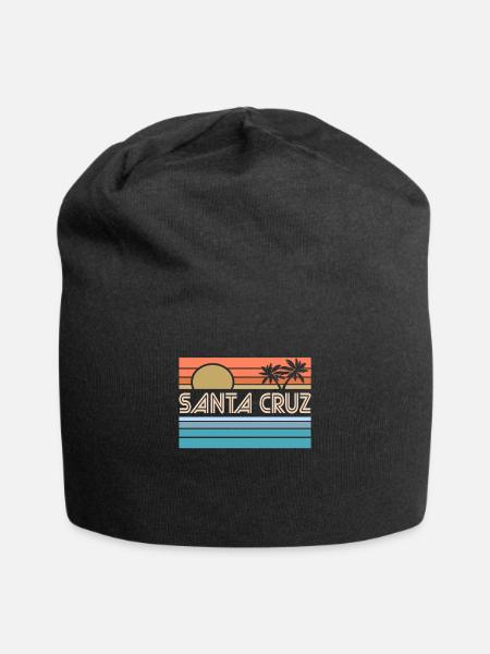 Santa Cruz California Sonnenuntergang 70er 80er - Jersey-Beanie - Schwarz