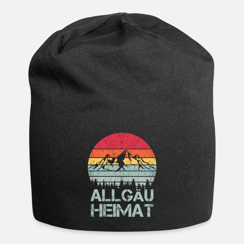 Allgäu Alpen Allgäuer Geschenkidee Spruch - Jersey-Beanie - Schwarz