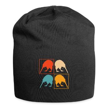 Neuseeland - Jersey-Beanie - Schwarz - Vorne