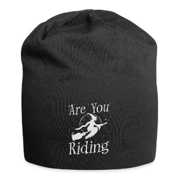 Witch witch broom halloween halloween costume - Jersey Beanie - black - Front