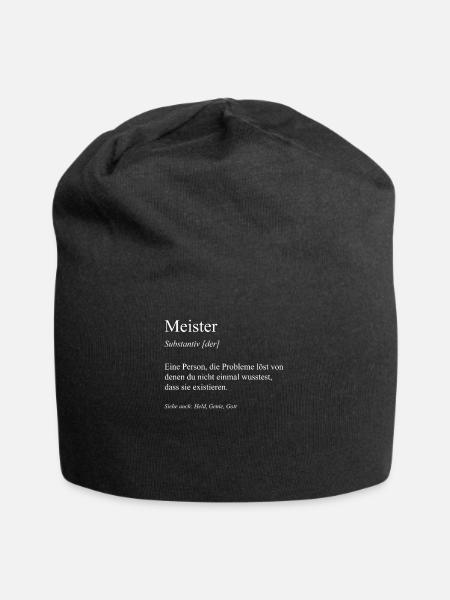 Meister Handwerk Meisterbrief Meisterprüfung - Jersey-Beanie - Schwarz