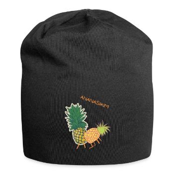 PINEAPPLE - Pineapple sex pun - Jersey Beanie - black - Front