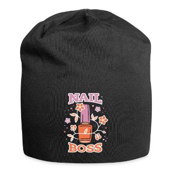 Nail Artist Nails Manicure Nail Boss - Jersey Beanie - black - Front