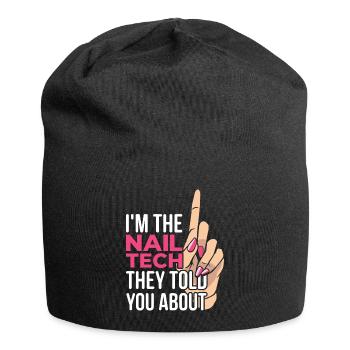 Nail artist nails manicure nail designer - Jersey Beanie - black - Front