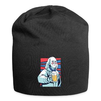 Benjamin Franklin US Beer US Flag Beer President - Jersey Beanie - black - Front