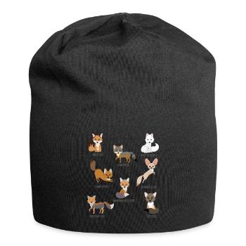Gray Fox Arctic Fox Kit Fox Indian Indian I - Jersey Beanie - black - Front
