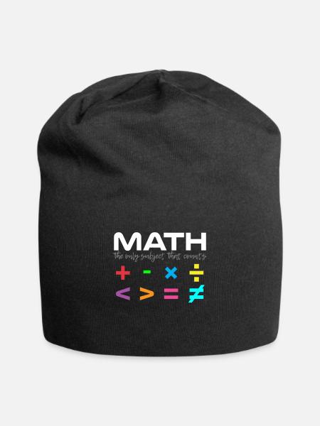 Mathe Mathematik Mathematiker Zahlen Formeln - Jersey-Beanie - Schwarz