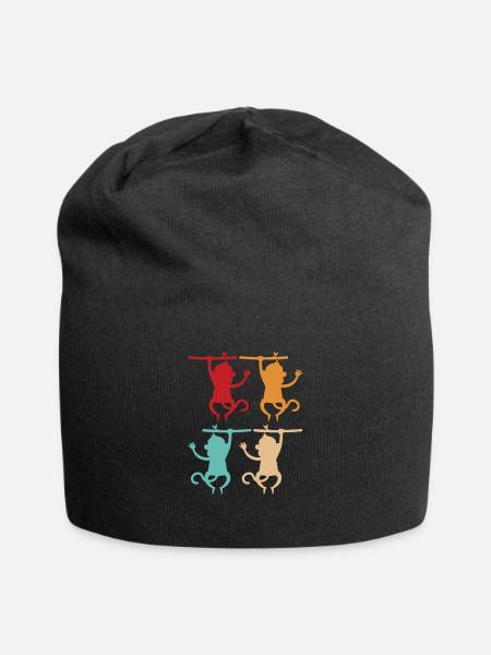 monkey - Jersey Beanie - black