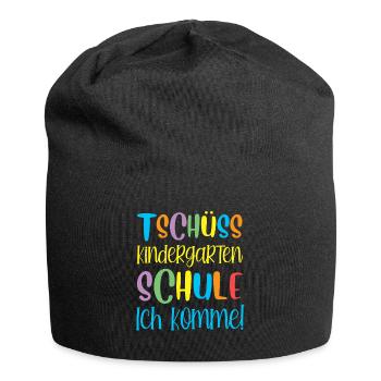 Einschulung - Jersey-Beanie - Schwarz - Vorne