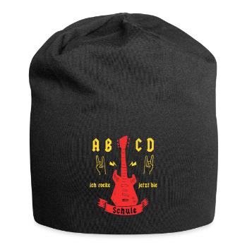 Rock Einschulung - Jersey-Beanie - Schwarz - Vorne