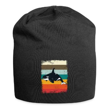 Retro Orca - Jersey-Beanie - Schwarz - Vorne