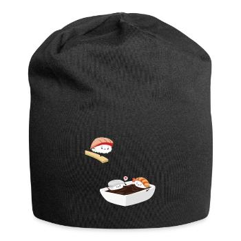 Sushi Bad Lustig - Jersey-Beanie - Schwarz - Vorne