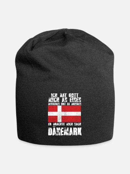 Dänemark Nordmänner Skandinavien Wikinger Urlaub - Jersey-Beanie - Schwarz
