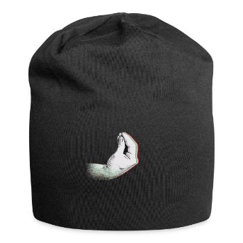 Drapeau italien avec capisci de geste de la main typique? - Bonnet en jersey - noir - Devant