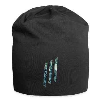 Formes géométriques tropicales - Bonnet en jersey - noir - Devant