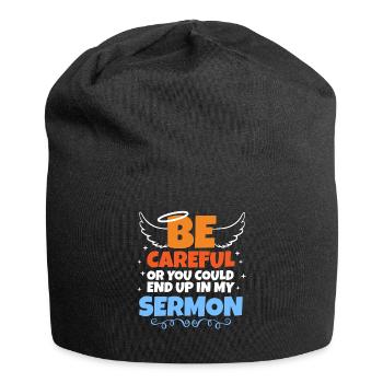 Predigtminister Pastor Prediger Geschenk - Jersey-Beanie - Schwarz - Vorne