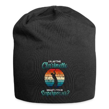 Retro clarinet - Jersey Beanie - black - Front