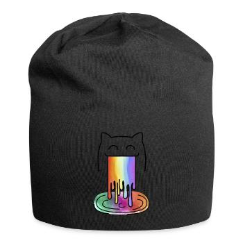 Licorne vomi arc-en-ciel - Bonnet en jersey - noir - Devant