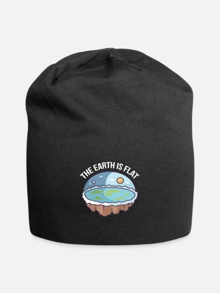 The earth is flat - Earth Society - Jersey-Beanie - Schwarz
