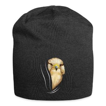 Faucon faucon fauconnerie fauconnier oiseau cadeau - Bonnet en jersey - charbon - Devant