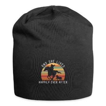 L'amour des chiens et des chevaux - Bonnet en jersey - noir - Devant