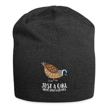 Nur Ein Mädchen Das Wachteln Liebt Wachtel Vogel - Jersey-Beanie - Anthrazit - Vorne