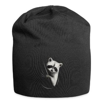 Raton laveur raton laveur raton laveur cadeau d'amant - Bonnet en jersey - noir - Devant