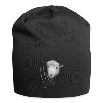 Cadeau d'amant de mouton mouton - Bonnet en jersey - noir - Devant