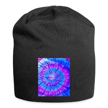 Abstract Pattern Colorful Batik Purple Blue - Jersey Beanie - black - Front
