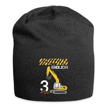 Endlich 3 Bagger - Jersey-Beanie - Schwarz - Vorne