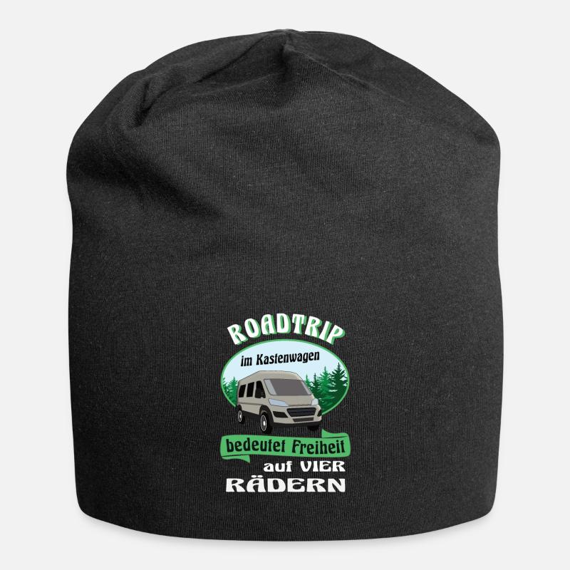 Road trip en camionnette Camping Camper - Bonnet en jersey - noir