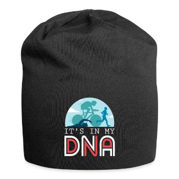 Triathlon triathlète - C'est dans mon ADN - Bonnet en jersey - noir - Devant