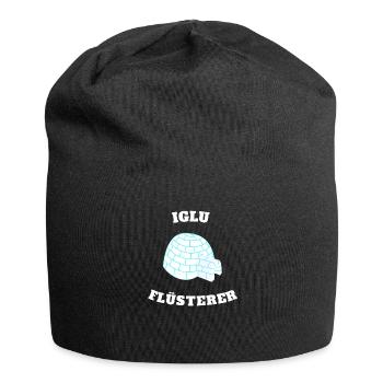 Iglu Igloo Flüsterer Geschenk - Jersey-Beanie - Schwarz - Vorne