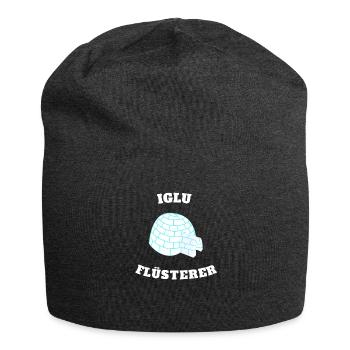 Iglu Igloo Flüsterer Geschenk - Jersey-Beanie - Anthrazit - Vorne